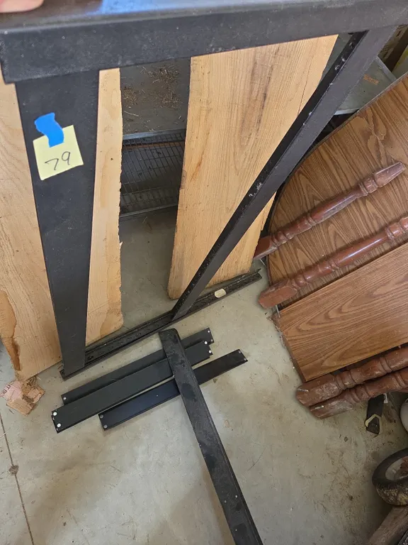 Metal work table frame