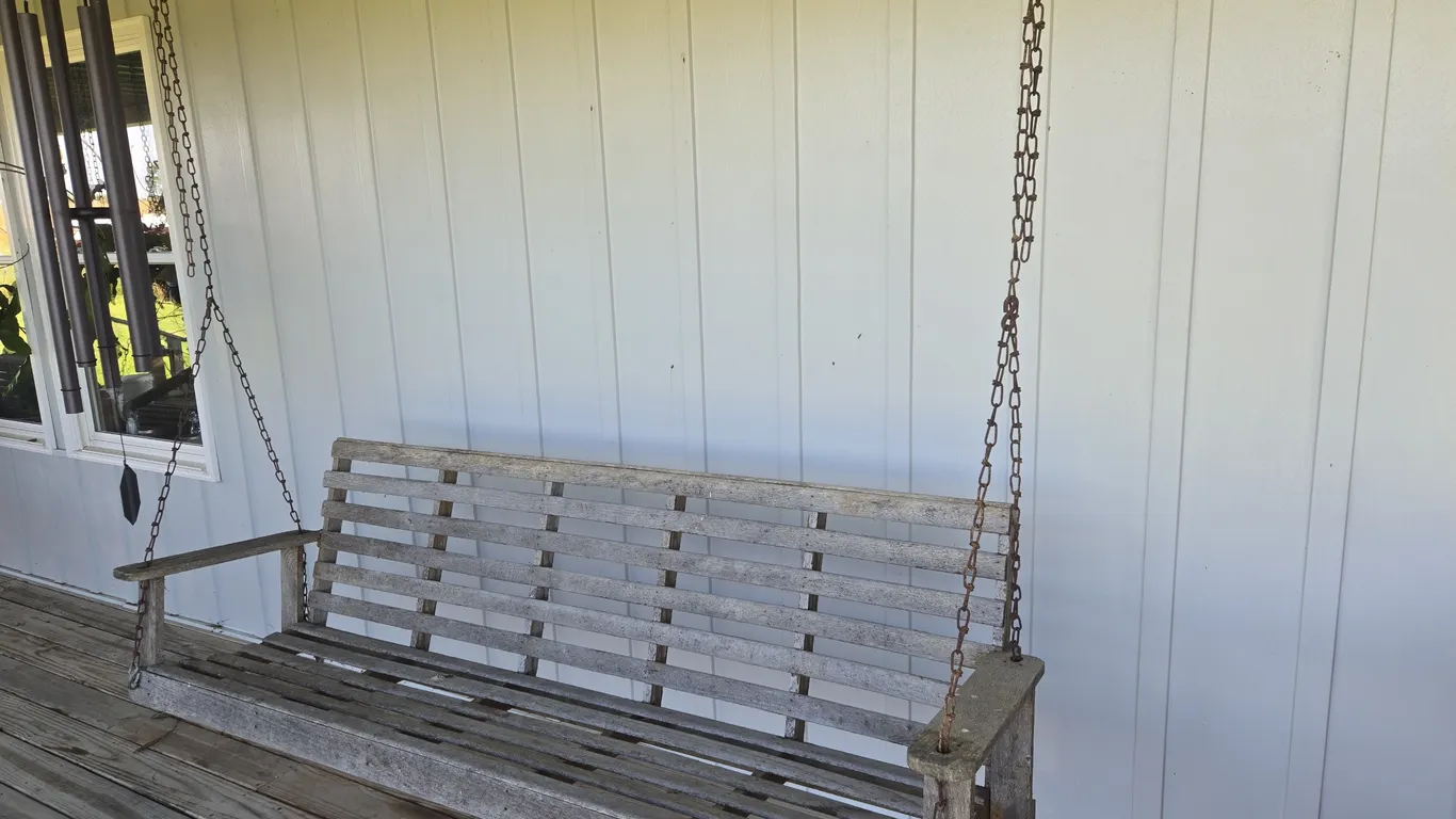 74 inch wooden swing.