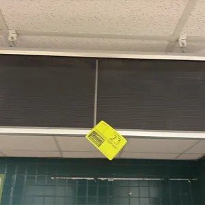 Hanging signs. Features aluminum frames with dual grooved black letter board insert panels. 2'L. Includes ceiling grid suspension hardware.
