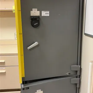 AMSEC 2-door digital safe. Features dual compartments with Kaba digital electronic keypad locks, heavy-duty exterior hinges, adjustable interior shelv