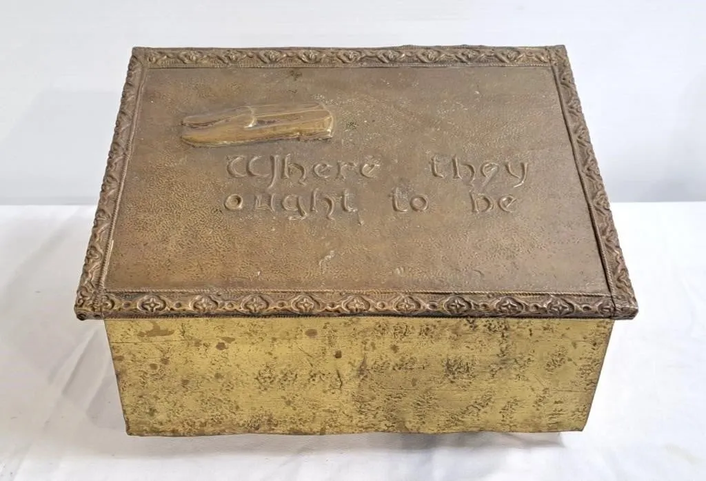 Where they ought to be brass slipper box, with
