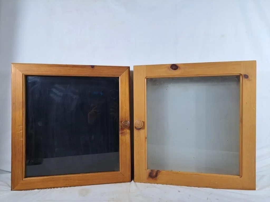 Pair of Glass Door Display Cabinets 20" X 21"
