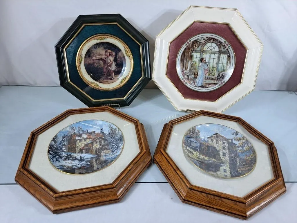 Assortment of Framed Collector Plates - Trish
