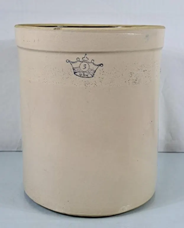 Vintage Stoneware Five Gallon Crock