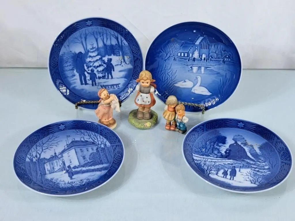 Trio of Hummel Figurines & Royal Copenhagen