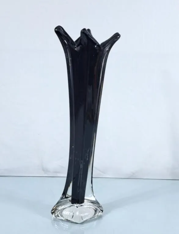 Vintage Rosenthal Glass Vase - 18.5"H, Stamped