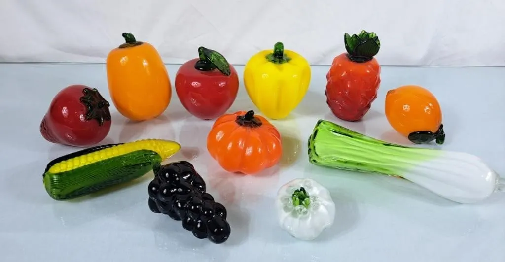 Lovely Collection of Glass Fruit & Vegetables