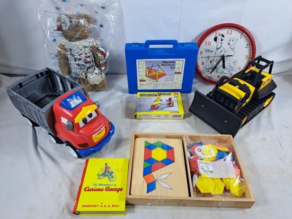 Assortment of Kids Toys and Decorations.