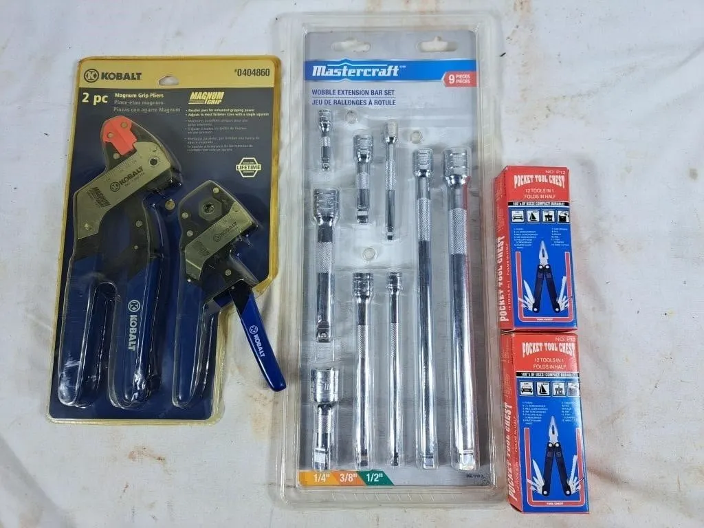 Kobalt Magnum Grip Pliers, Wobble Extension Bar