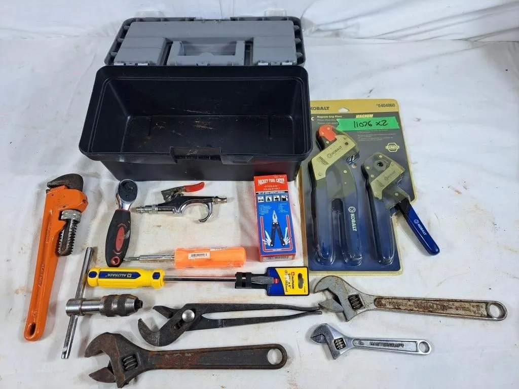 Assortment of Tools. Adjustable Wrenches, Magnum
