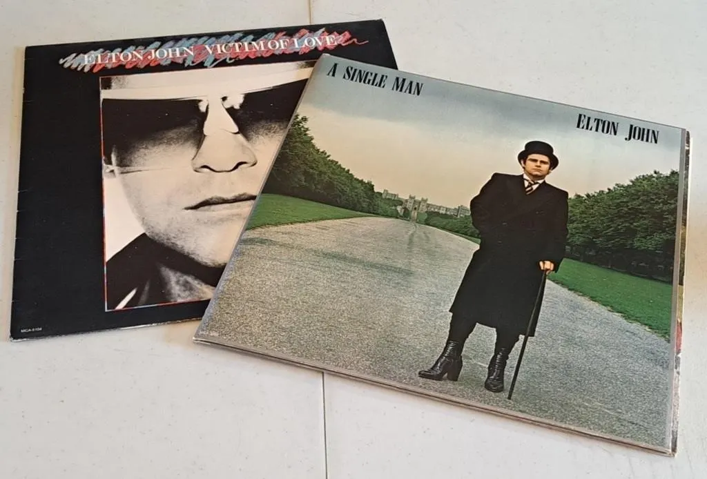 Elton John Vinyl Records - A Single Man & Victim