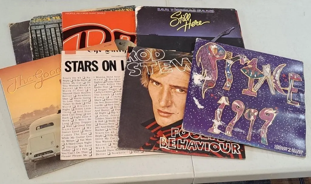Vintage Vinyl Records - Prince, Eagles, Rod