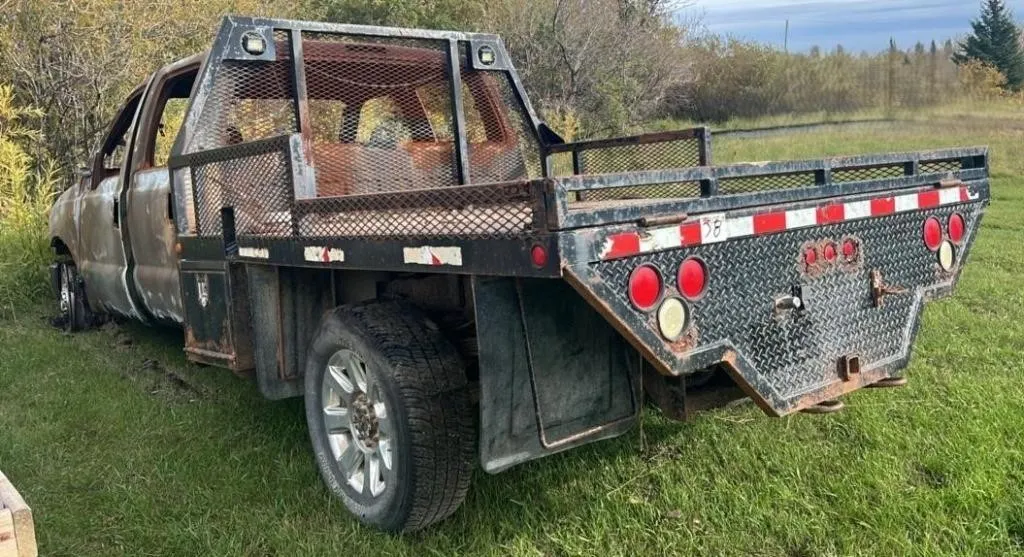 Salvage Vehicle - Burnt out Ford 1ton Truck
