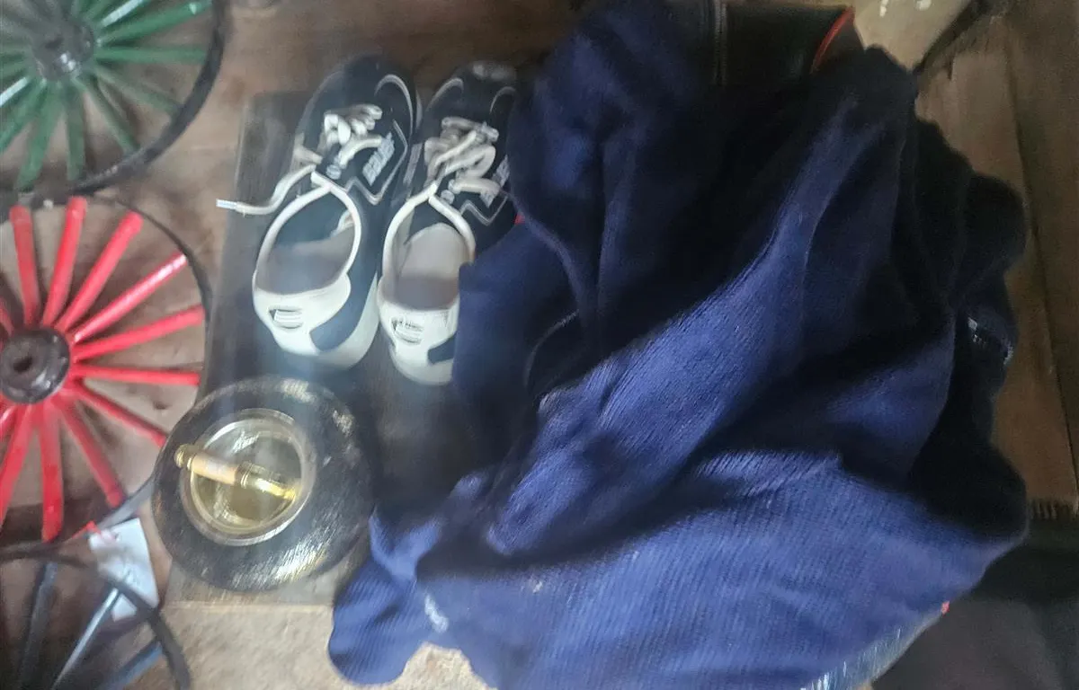 Wool Jacket, Bauer Curling Shoes & Curling Rock Ashtray
UNRESERVED