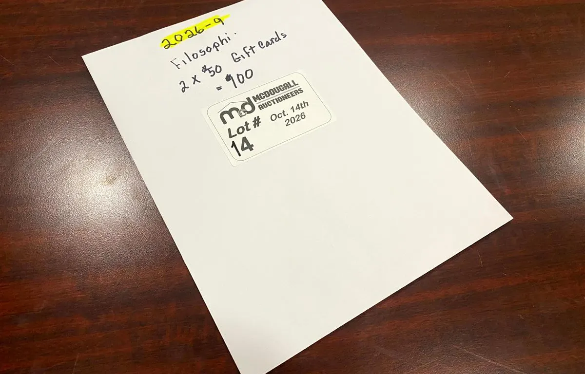 (2) Filosophi $50 Gift Cards
UNRESERVED