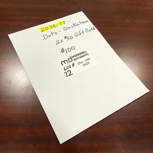 (2) $50 Dots Gift Cards
 UNRESERVED