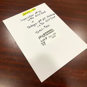 (1) $50 Superstore Gift Card and (1) $50 Sobeys Gift Card
 UNRESERVED