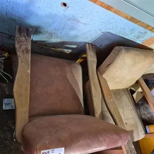Two Upholstered Wooden Armchairs
 UNRESERVED