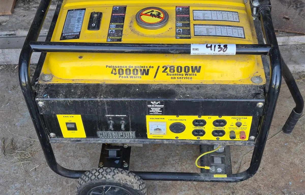 Champion 4000W Portable Generator
UNRESERVED