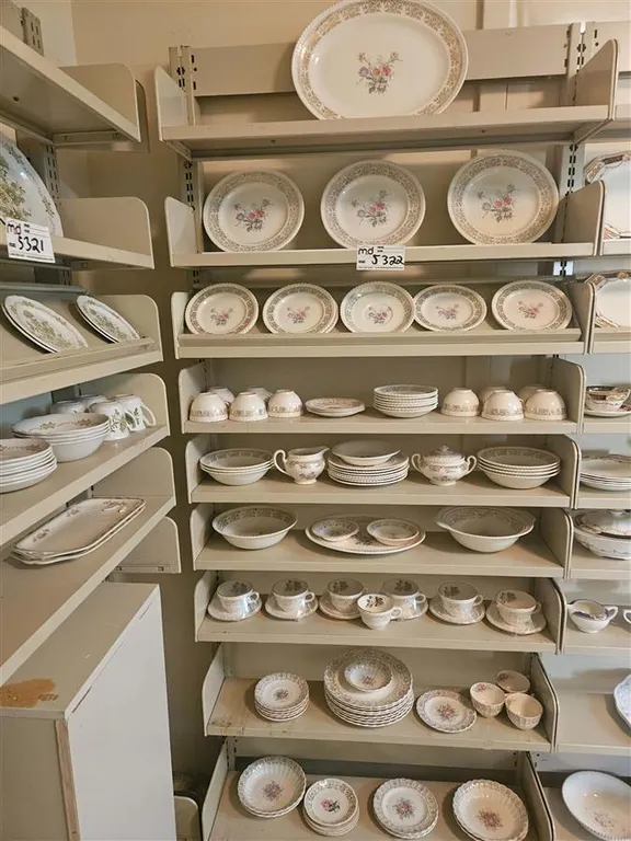 (9) Shelves of Floral Pattern China Dinnerware Collection
UNRESERVED