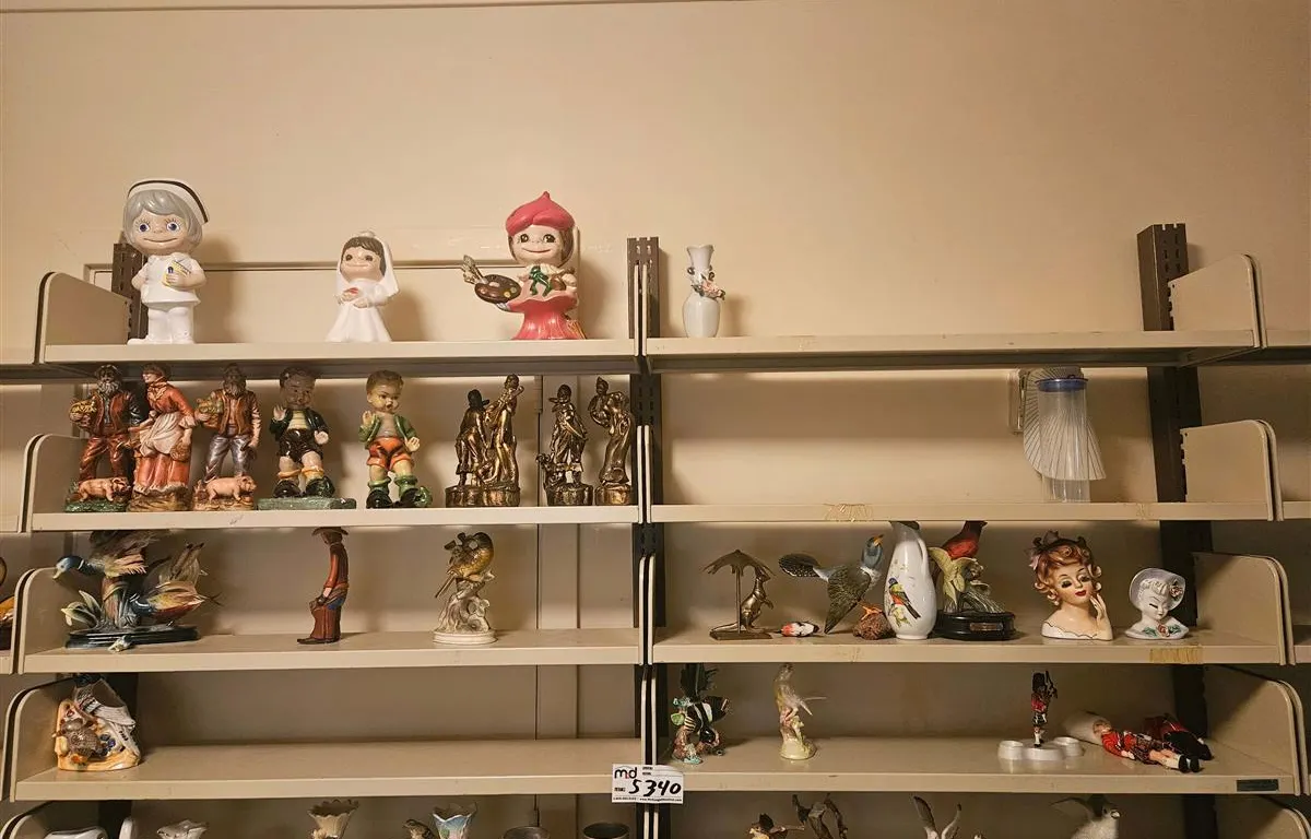 (10) Shelves of Assorted Ceramic Figurines and Decorative Vases
UNRESERVED