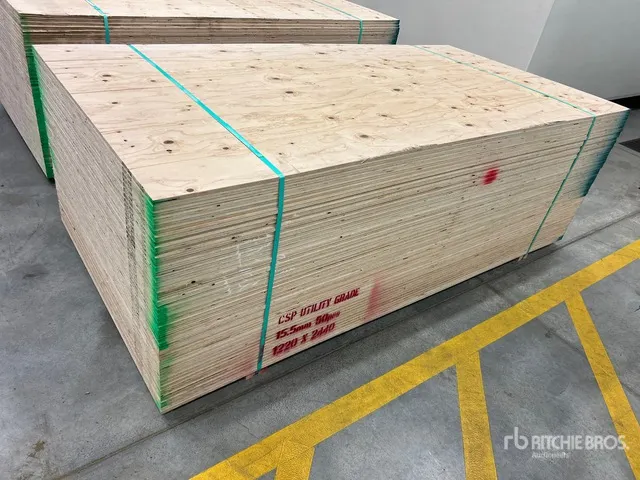 Quantity of (50) 5/8 in 4x8 CSP/DFP No Stamp Plywood (Unused)