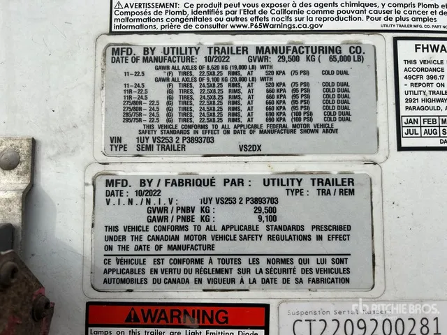 2023 53 ft x 102 in T/A Van Trailer