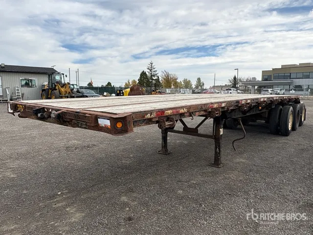 2014 Manac 32 ft Tri/A Super B-Train Lead Flatbed Trailer