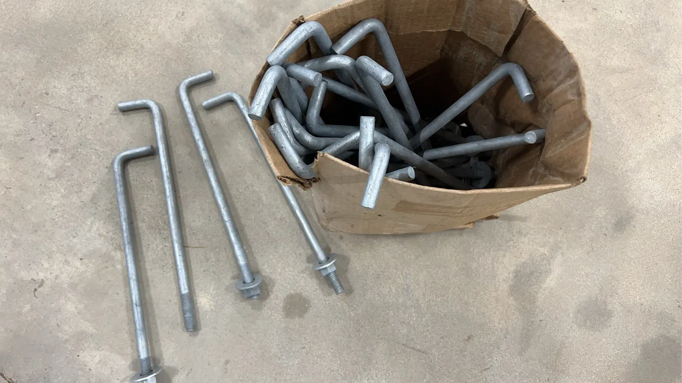 Box Of "L" Anchor Bolts - Approx. 10"