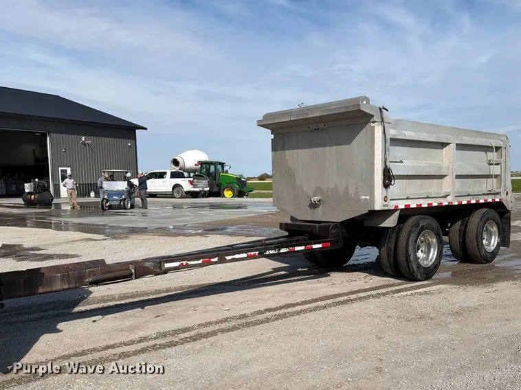 1992 Brady Truck Equip end dump pup trailer