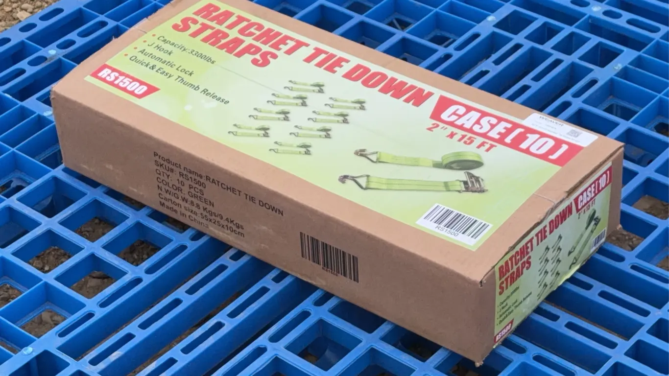 QTY of (10) Ratchet Tie Down Straps