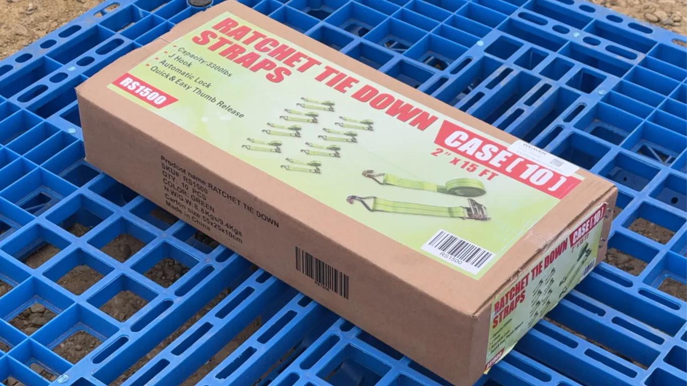 QTY of (10) Ratchet Tie Down Straps