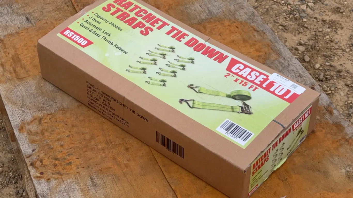 QTY of (10) Ratchet Tie Down Straps