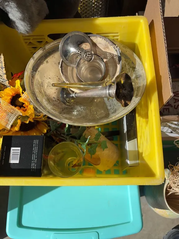 Books, Glass Jugs, Caramlik Tin, Automotive Parts and Household Goods
