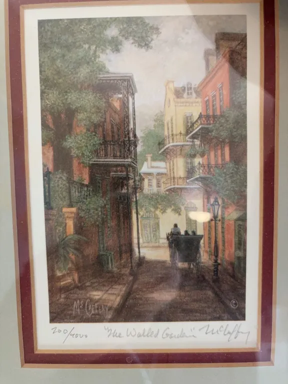 McCaffery Signed Print "The Walled Garden" 200/4000 Framed Art