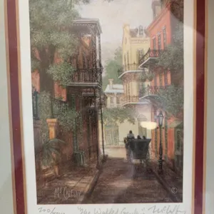 McCaffery Signed Print "The Walled Garden" 200/4000 Framed Art