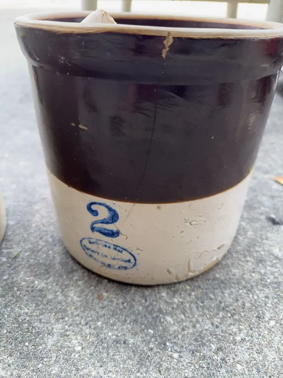 Red Wing Union Stoneware 2 Gallon Brown Top Crock