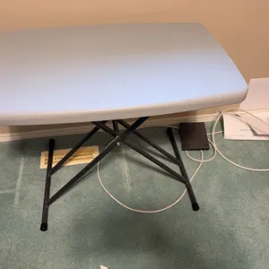 Rectangular Folding Table with Black Metal Legs, 24" x 36"
