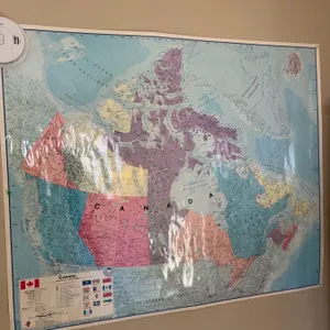Large Wall Map of Canada with Provinces and Territories, 45"x37"