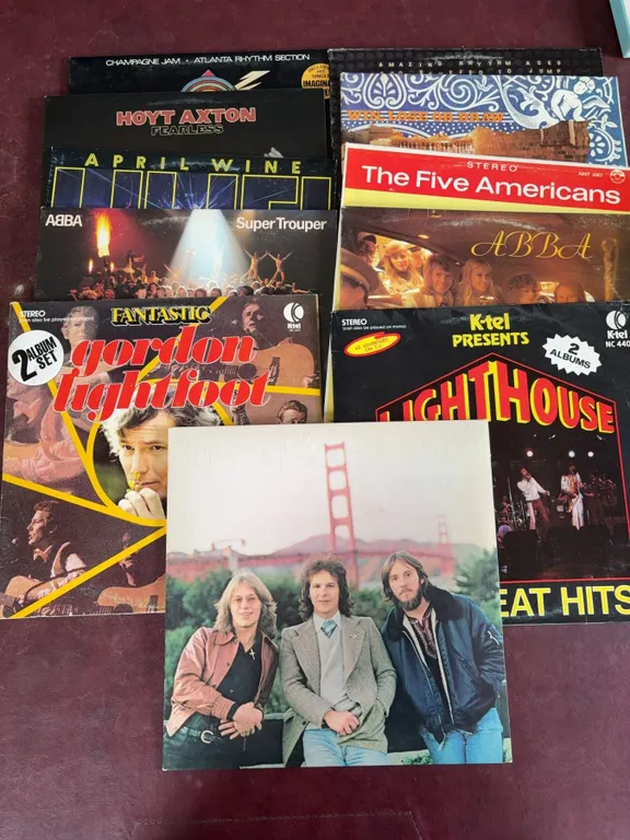 Classic Rock, Pop, and Folk Vinyl LP Records, Various Artists