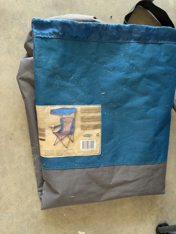 Bass Pro Shops Blue Portable Canopy Chair With Storage Bag