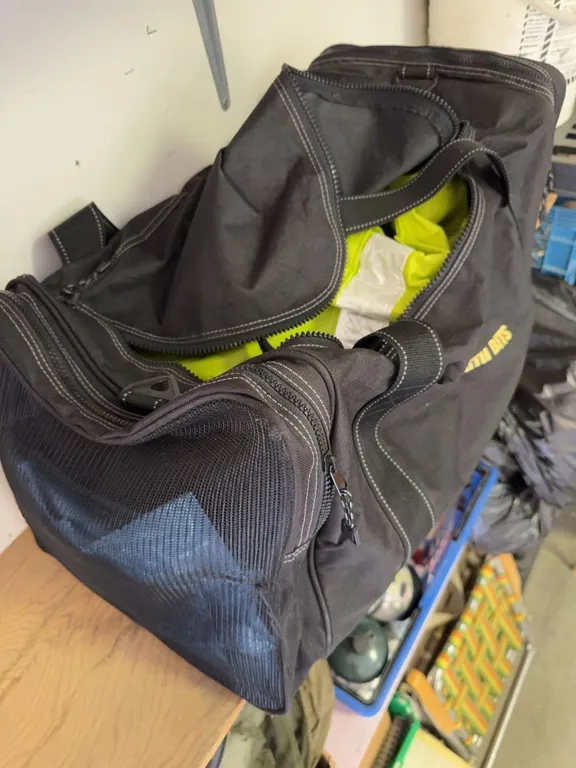 Gold's Gym Black Sports Duffel Bag with Zippered Pockets