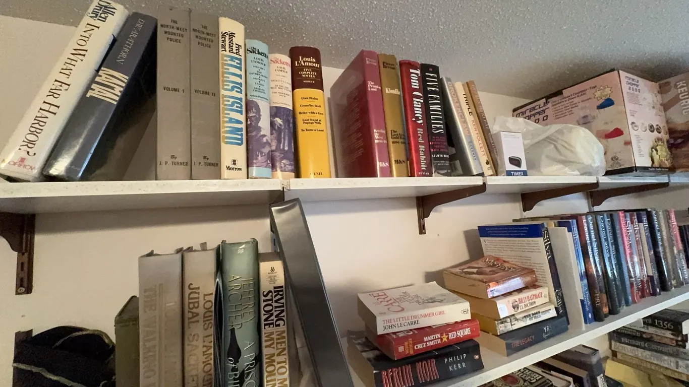 Large Assorted Hardcover and Paperback Book Collection Featuring Daniel Silva, Ludlum