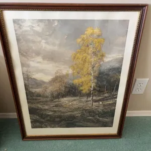 J. MacWhirter Golden Leaves Print by Berlin Photographic Company, 21x27 in. Framed