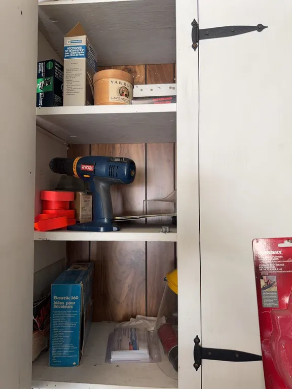 Workshop Lot: Hand Tools, Safety Gear, Light Bulbs, Manuals, and Small Parts