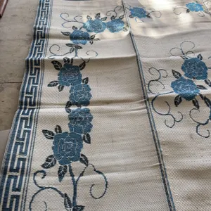 Blue and White RV Woven Rug,