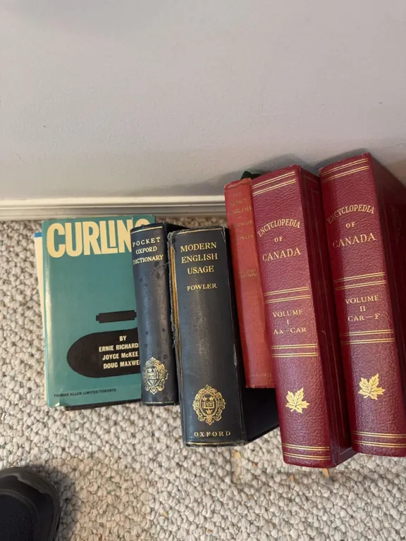 Book Collection Including Encyclopedia of Canada, Classic Novels, Dictionaries