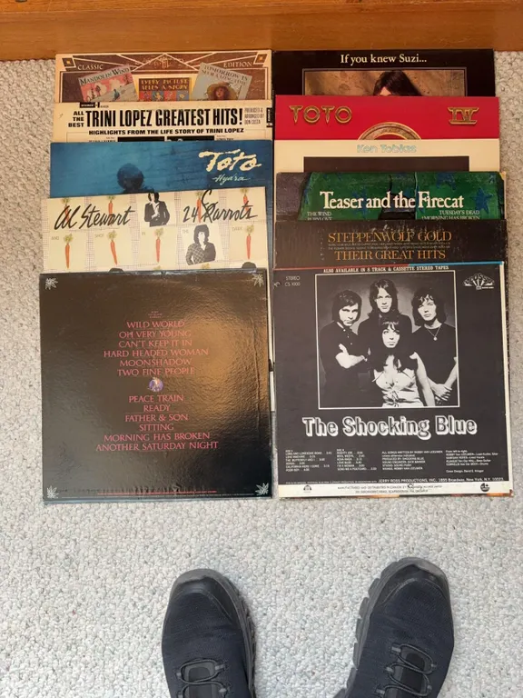 10 Classic Rock and Pop Vinyl LPs Featuring Trini Lopez, Toto, Al Stewart
