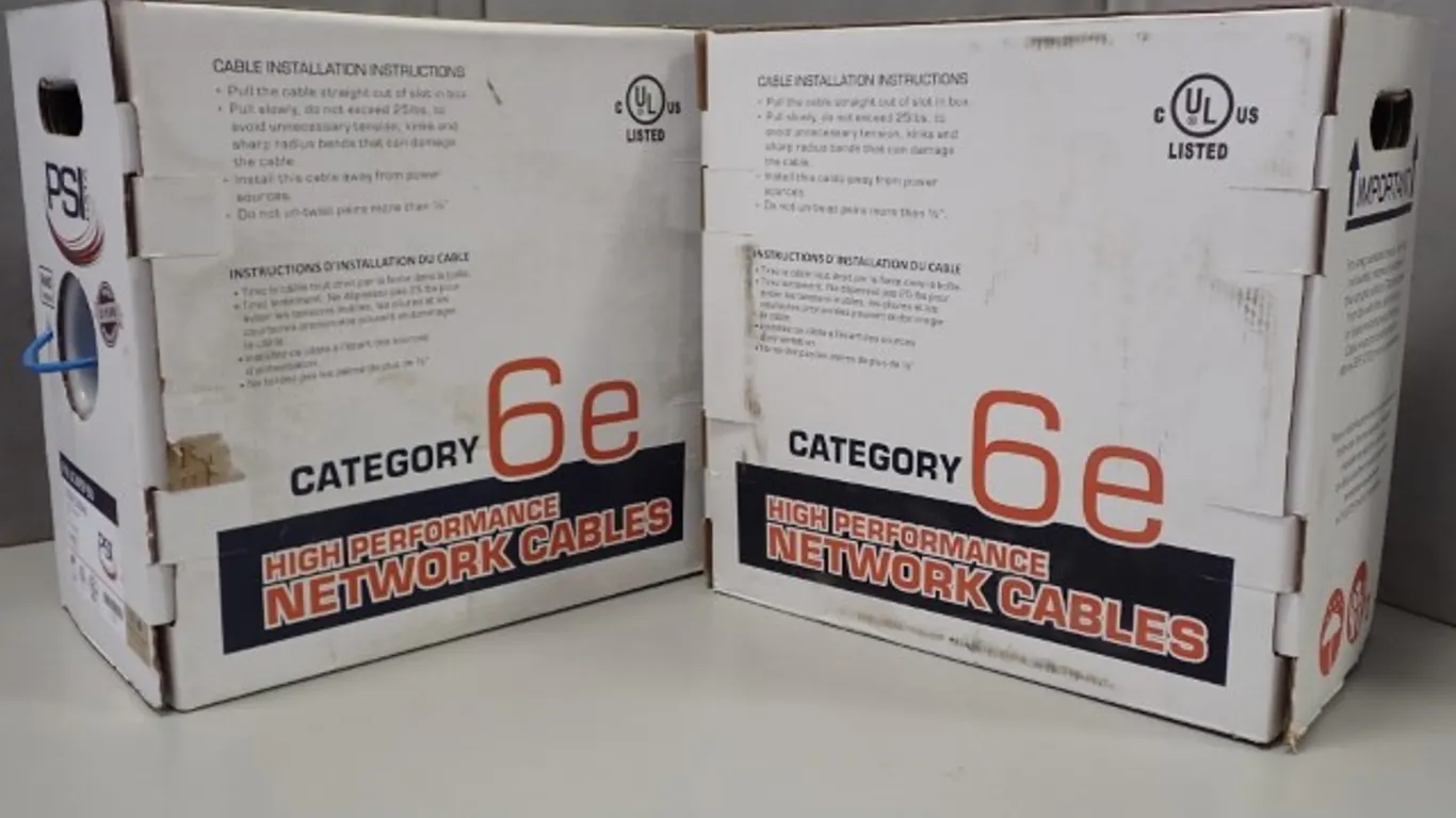 2 Partial Spools of CAT6e 550MHz