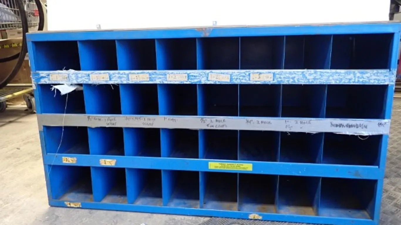 Blue Metal Hardware Organizer